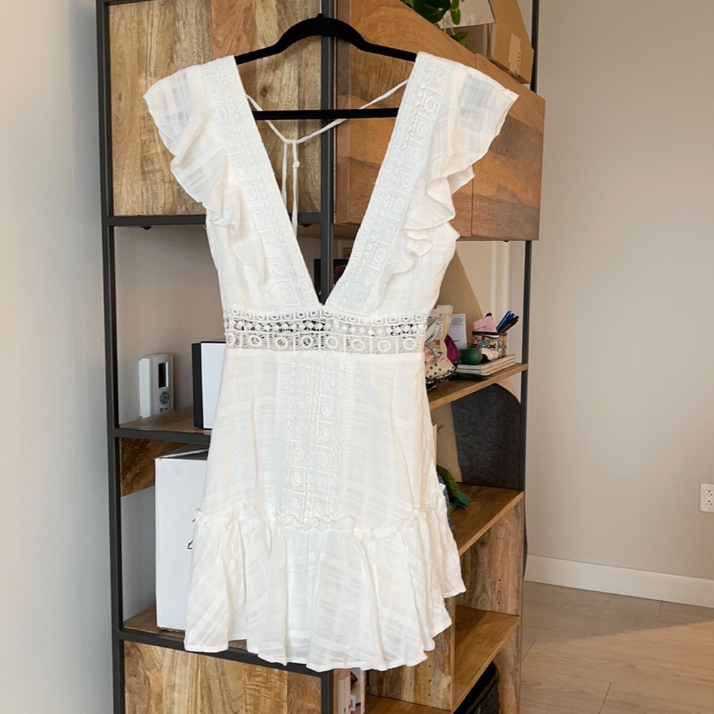 NWT Saints and Secrets White Mini Dress.